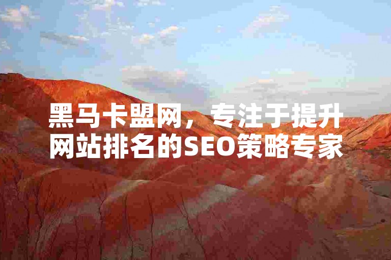 黑马卡盟网，专注于提升网站排名的SEO策略专家！