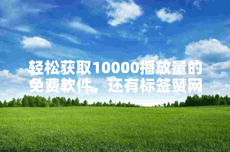 轻松获取10000播放量的免费软件，还有标签赞网站助你一臂之力。