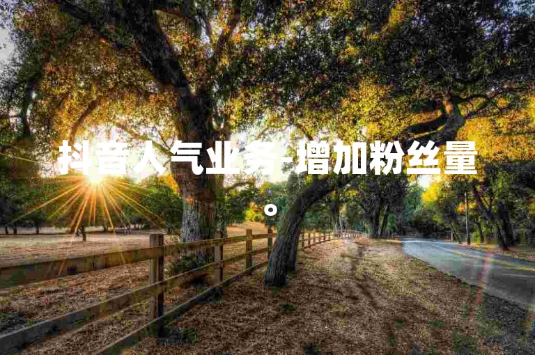 抖音人气业务-增加粉丝量。