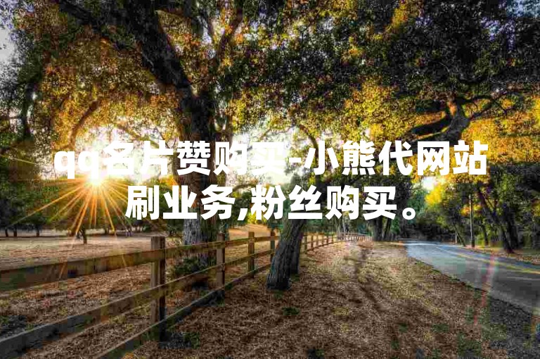 qq名片赞购买-小熊代网站刷业务,粉丝购买。