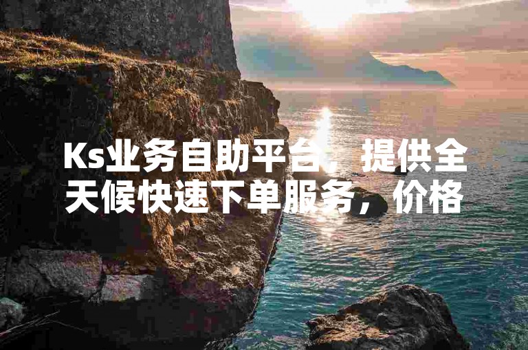 Ks业务自助平台，提供全天候快速下单服务，价格全网最具竞争力。