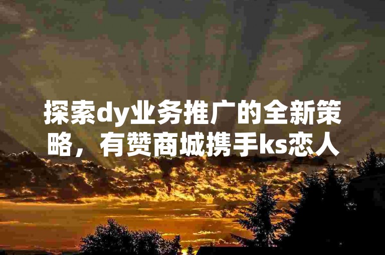探索dy业务推广的全新策略，有赞商城携手ks恋人亲密度自助下单服务，为您独家揭秘如何有效增加qq音乐访客数量。