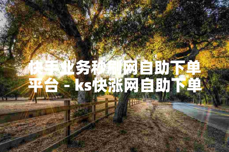 快手业务秒刷网自助下单平台 - ks快涨网自助下单平台