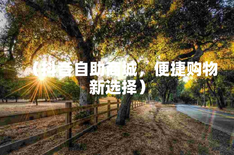 （抖音自助商城，便捷购物新选择）