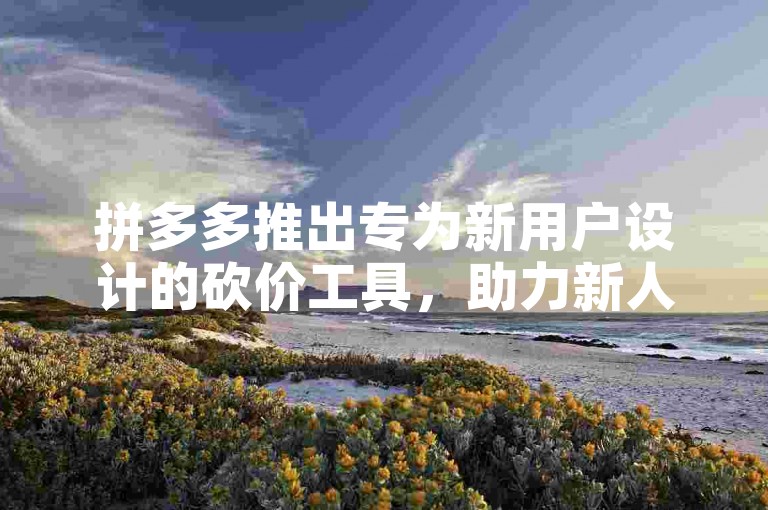 拼多多推出专为新用户设计的砍价工具，助力新人轻松享受优惠购物体验。