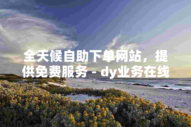 全天候自助下单网站，提供免费服务 - dy业务在线快手平台