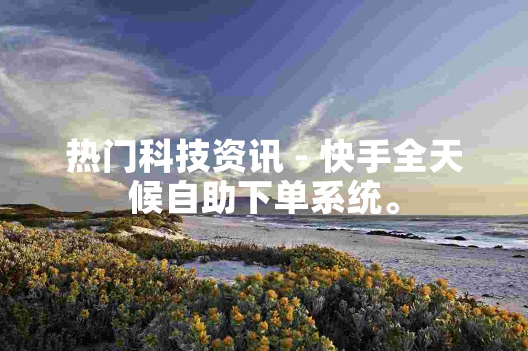 热门科技资讯 - 快手全天候自助下单系统。