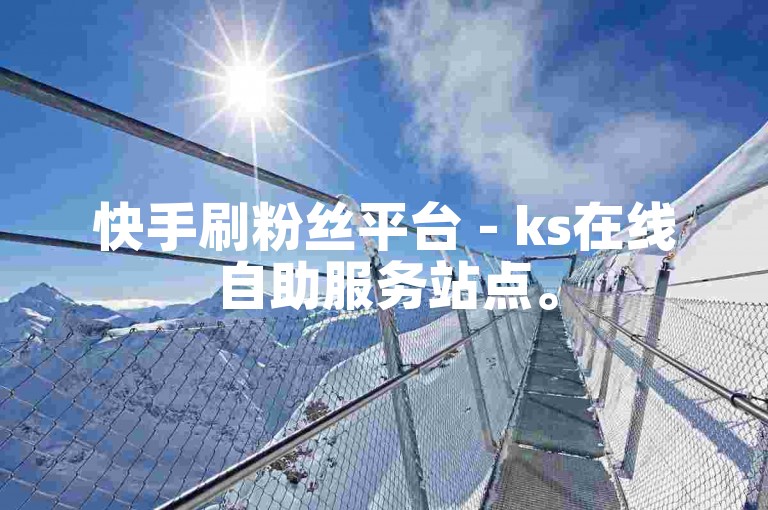 快手刷粉丝平台 - ks在线自助服务站点。