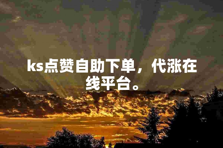 ks点赞自助下单，代涨在线平台。