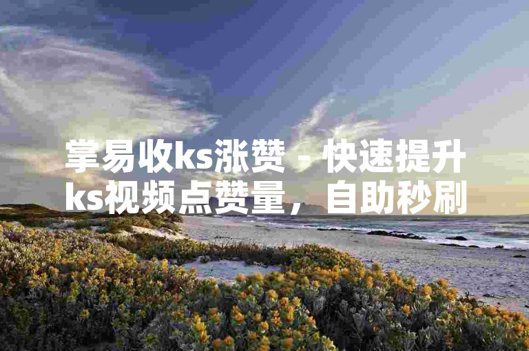 掌易收ks涨赞 - 快速提升ks视频点赞量，自助秒刷服务等你来体验。