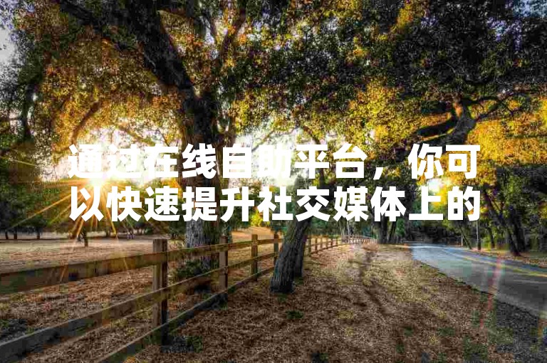 通过在线自助平台，你可以快速提升社交媒体上的点赞数量，享受低成本的双击服务。