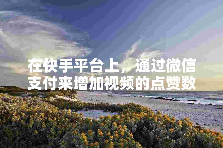在快手平台上，通过微信支付来增加视频的点赞数确实存在，但是否可靠则需谨慎判断。