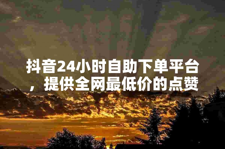 抖音24小时自助下单平台，提供全网最低价的点赞服务。