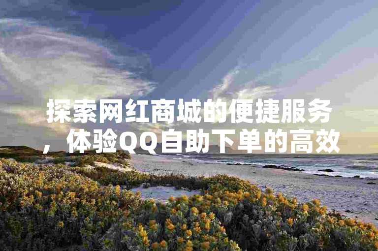 探索网红商城的便捷服务，体验QQ自助下单的高效魅力。