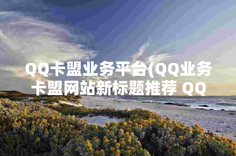 QQ卡盟业务平台(QQ业务卡盟网站新标题推荐 QQ卡盟业务站)