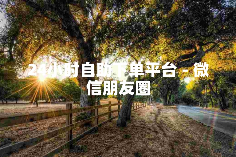 24小时自助下单平台 - 微信朋友圈