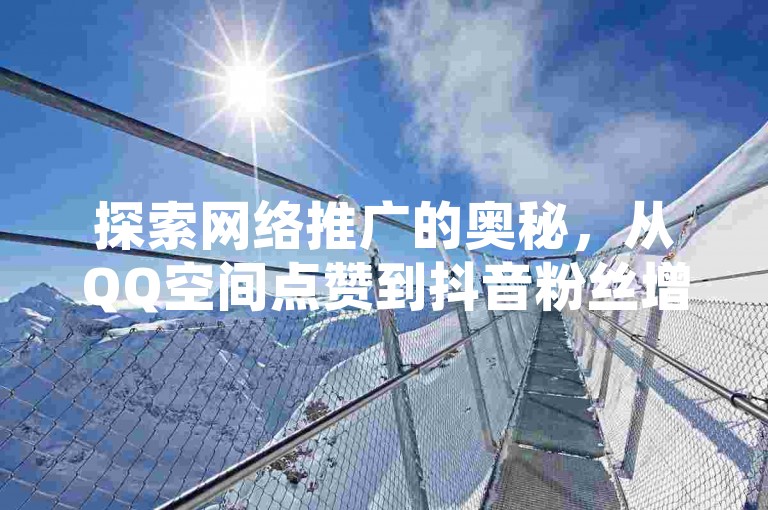 探索网络推广的奥秘，从QQ空间点赞到抖音粉丝增长，再到拼多多助力购买与DY小号批发的策略。