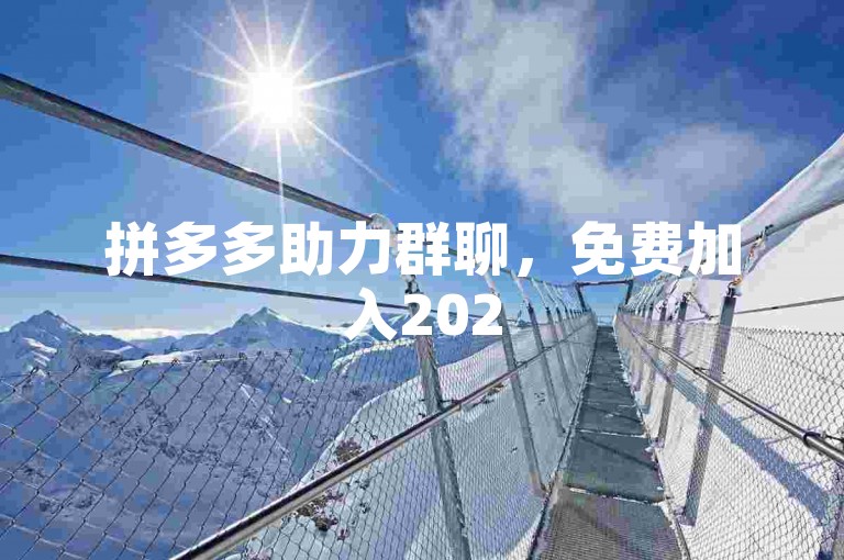拼多多助力群聊，免费加入2025年最新微信群。