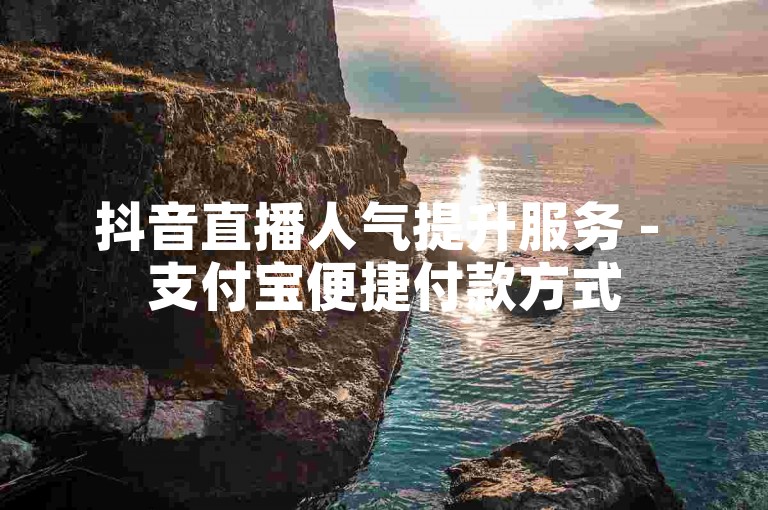 抖音直播人气提升服务 - 支付宝便捷付款方式