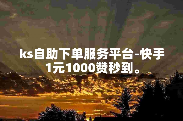 ks自助下单服务平台-快手1元1000赞秒到。