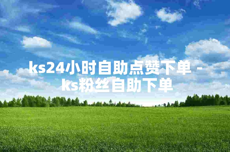 ks24小时自助点赞下单 - ks粉丝自助下单