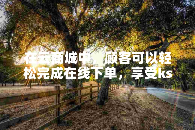 在云商城中，顾客可以轻松完成在线下单，享受ks赞的自助下单服务，老马对此流程了如指掌。
