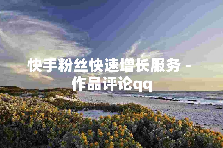 快手粉丝快速增长服务 - 作品评论qq