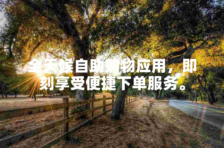 全天候自助购物应用，即刻享受便捷下单服务。