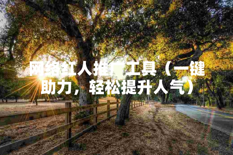 网络红人推广工具（一键助力，轻松提升人气）