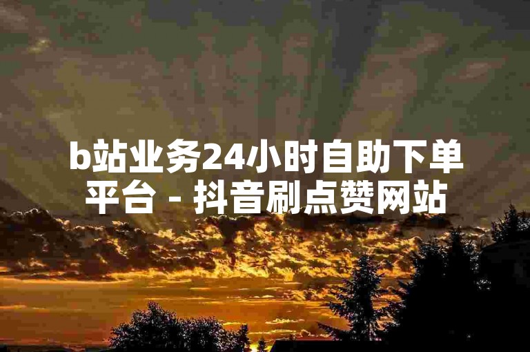 b站业务24小时自助下单平台 - 抖音刷点赞网站