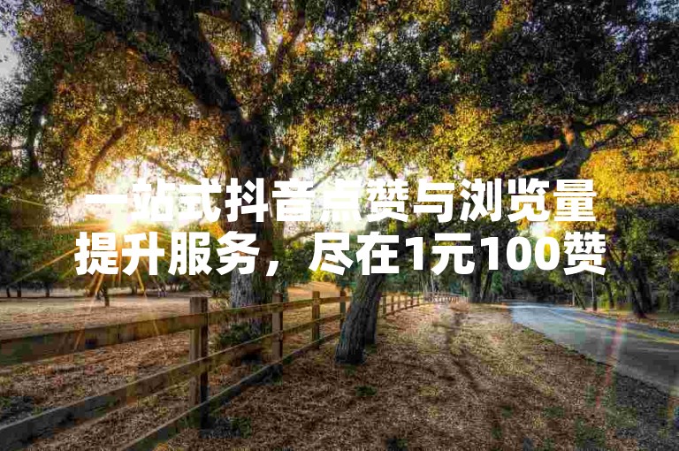 一站式抖音点赞与浏览量提升服务，尽在1元100赞自助下单网站。