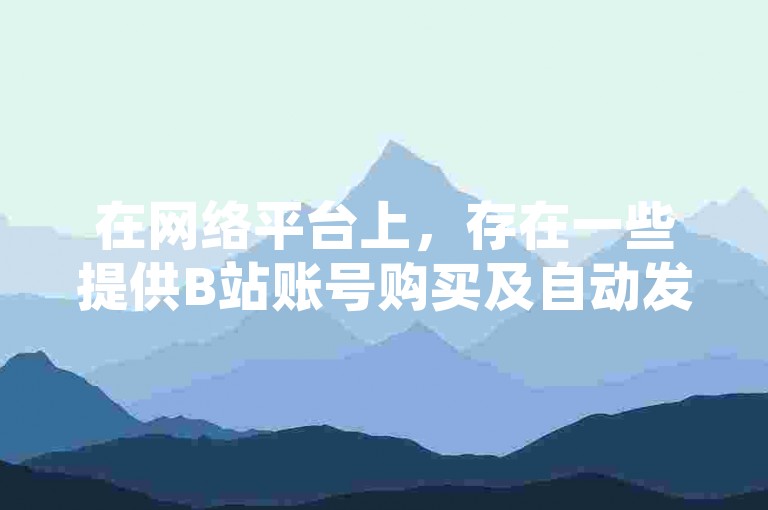 在网络平台上，存在一些提供B站账号购买及自动发卡服务的网站，同时还有24小时不间断进行快手号回收的业务。