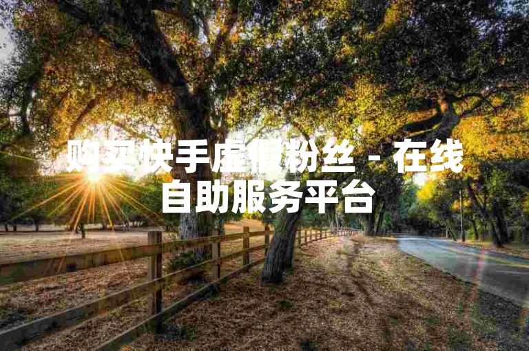 购买快手虚假粉丝 - 在线自助服务平台