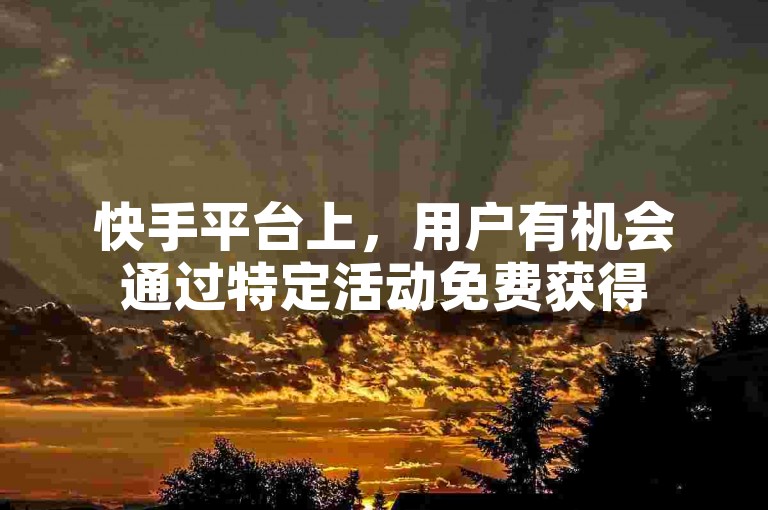 快手平台上，用户有机会通过特定活动免费获得500次视频播放量。