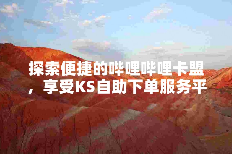 探索便捷的哔哩哔哩卡盟，享受KS自助下单服务平台带来的无缝体验。