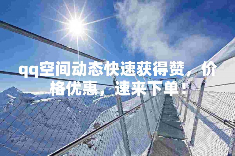qq空间动态快速获得赞，价格优惠，速来下单！