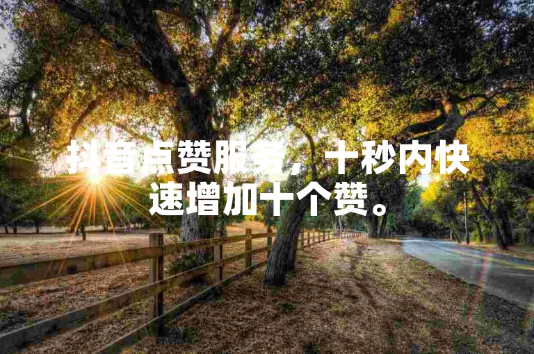 抖音点赞服务，十秒内快速增加十个赞。