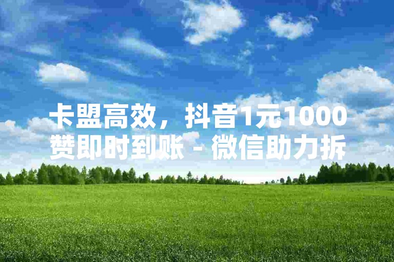卡盟高效，抖音1元1000赞即时到账 - 微信助力拆红包 - 微博粉丝增长服务