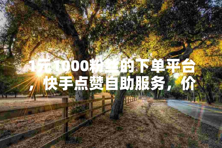 1元1000粉丝的下单平台，快手点赞自助服务，价格实惠。