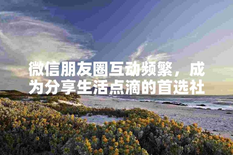 微信朋友圈互动频繁，成为分享生活点滴的首选社交平台。
