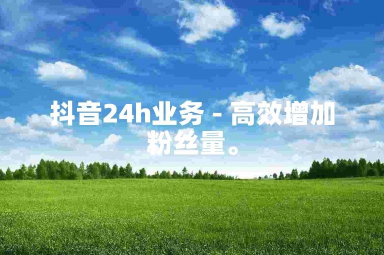 抖音24h业务 - 高效增加粉丝量。
