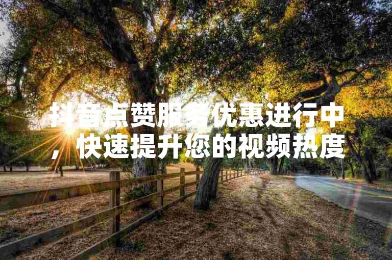 抖音点赞服务优惠进行中，快速提升您的视频热度。