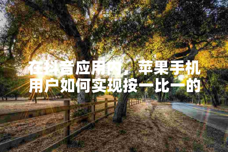 在抖音应用内，苹果手机用户如何实现按一比一的比例充值抖币呢？