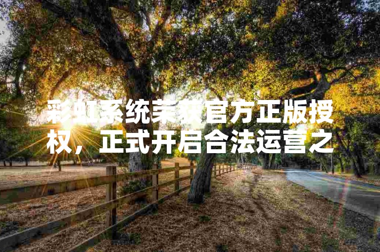 彩虹系统荣获官方正版授权，正式开启合法运营之旅。