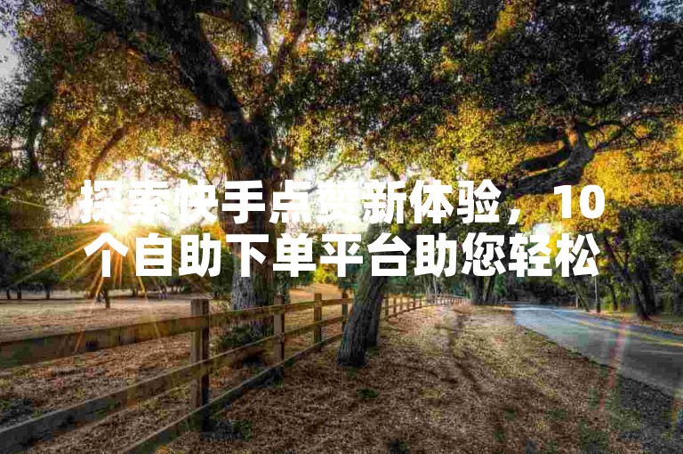 探索快手点赞新体验，10个自助下单平台助您轻松获赞，真人互动，快速提升热度。