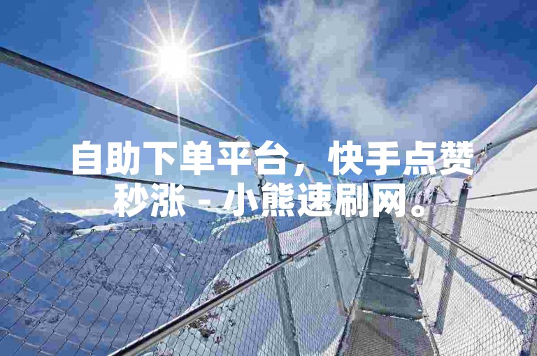 自助下单平台，快手点赞秒涨 - 小熊速刷网。