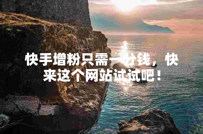 快手增粉只需一分钱，快来这个网站试试吧！
