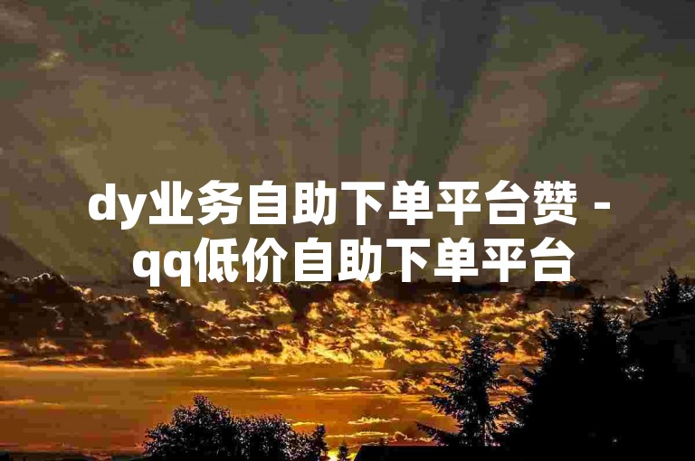 dy业务自助下单平台赞 - qq低价自助下单平台