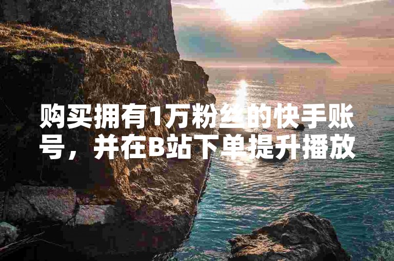 购买拥有1万粉丝的快手账号，并在B站下单提升播放量。