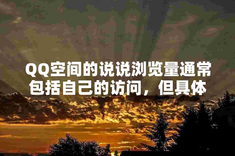 QQ空间的说说浏览量通常包括自己的访问，但具体计算方式可能因平台规则而异。